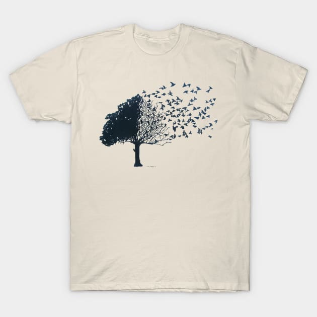 Birds flying away tree peace nature T-Shirt by Blik's Store